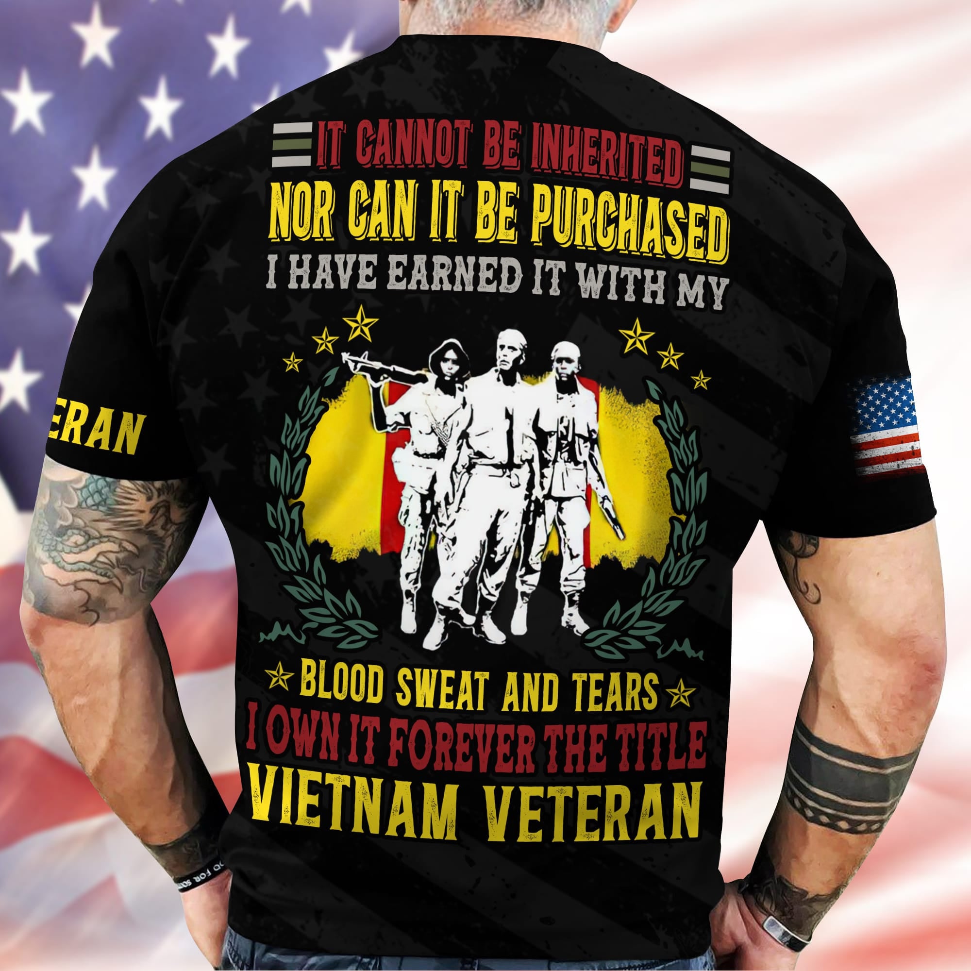 165185241123b89b7c25.jpg Proud Vietnam Veteran T-Shirt PVC180403 - Image 1