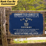 Personalized U.S Veteran Metal Sign CRD060503 - Image 7
