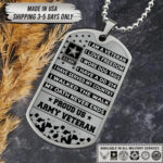 Unique US Veteran Dog Tag - I'm Proud TVNN050901