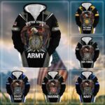 Premium Honoring All Who Served US Veteran Zip Hoodie NPVC200901