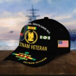 Vietnam Veteran Hat, Personalized Cap Gift For Gift For Veterans Day, Father's Day, Memorial Day VPVC0011 - Image 3