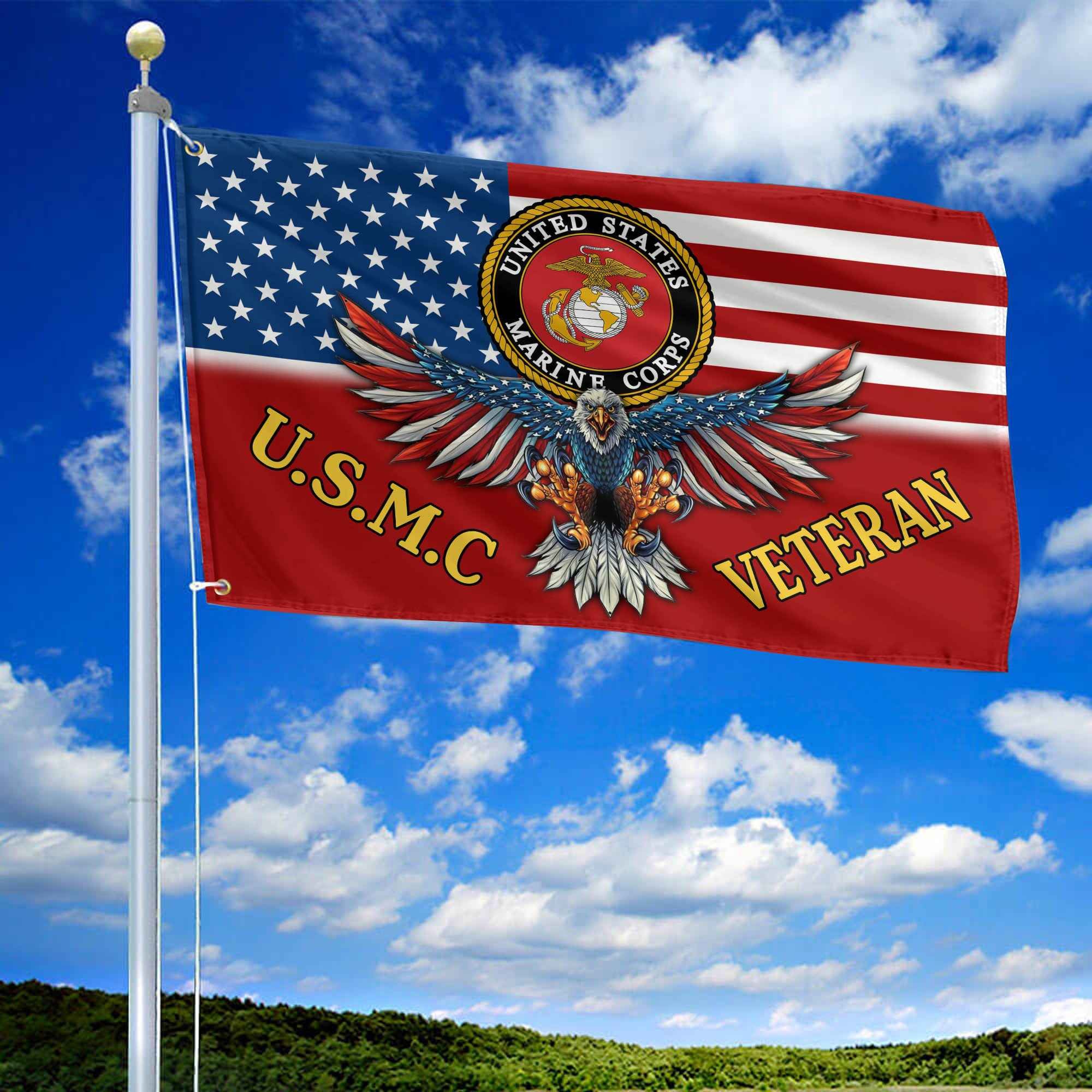 1717140531086.jpg Unique U.S.M.C Veteran Grommet Flag, Gift For Marine Veteran VPVC104603 - Image 1