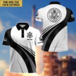 Unique Custom US Army Polo Shirt, Custom Name, Rank, Gift for Army Veteran, Veterans Day, Father's Day YSYF201701 - Image 3