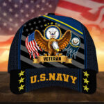 Premium US Navy Cap, Gifts for Navy Veteran, Hat Gifts for Dad, for Husband VPVC002702