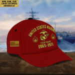 Custom Name, Rank, USMC Embroidered Cap, Hat for Marine Veteran, Gifts for Father's Day, Veterans Day VPVC300303 - Image 2