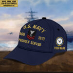 Premium Custom Name, Rank, US Navy Embroidered Cap, Hat for Navy Veteran, Gifts for Father's Day, Veterans Day VPVC300502 - Image 3