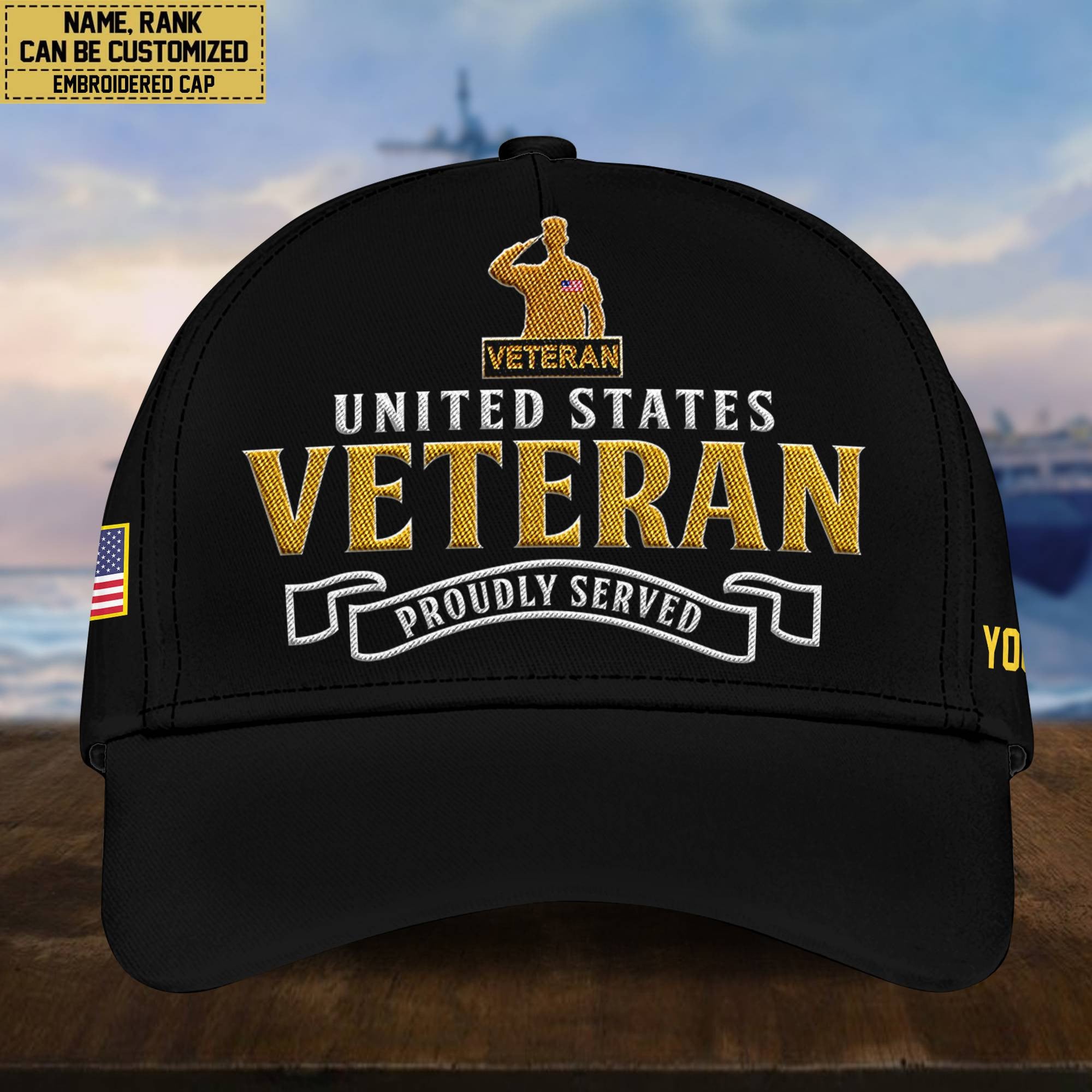 1719564709799.jpg Premium Custom US Veteran Embroidered Cap, Hat for US Veteran, Gifts for Dad, for Husband VPVC300207 - Image 1