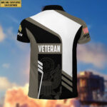 Unique Custom US Army Polo Shirt, Custom Name, Rank, Gifts for Army Veteran, Veterans Day, Father's Day VPVC203901 - Image 2