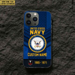 Premium Custom Name, Rank US Navy Veteran Phone Case, Gifts For Veterans Day, Father's Day, Gifts For US Navy Veteran VPVC500802 - Image 2