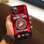 Premium Custom Name, Rank USMC Veteran Phone Case, Gifts For Veterans Day, Father's Day, Gifts For USMC Veteran VPVC500803 - Image 3