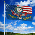 Unique U.S. Navy Veteran Grommet Flag PVC191106 - Image 3