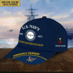 US Navy Veteran Cap, Custom Name Rank, Year, Gifts for Navy Veteran YSYF003902 - Image 3
