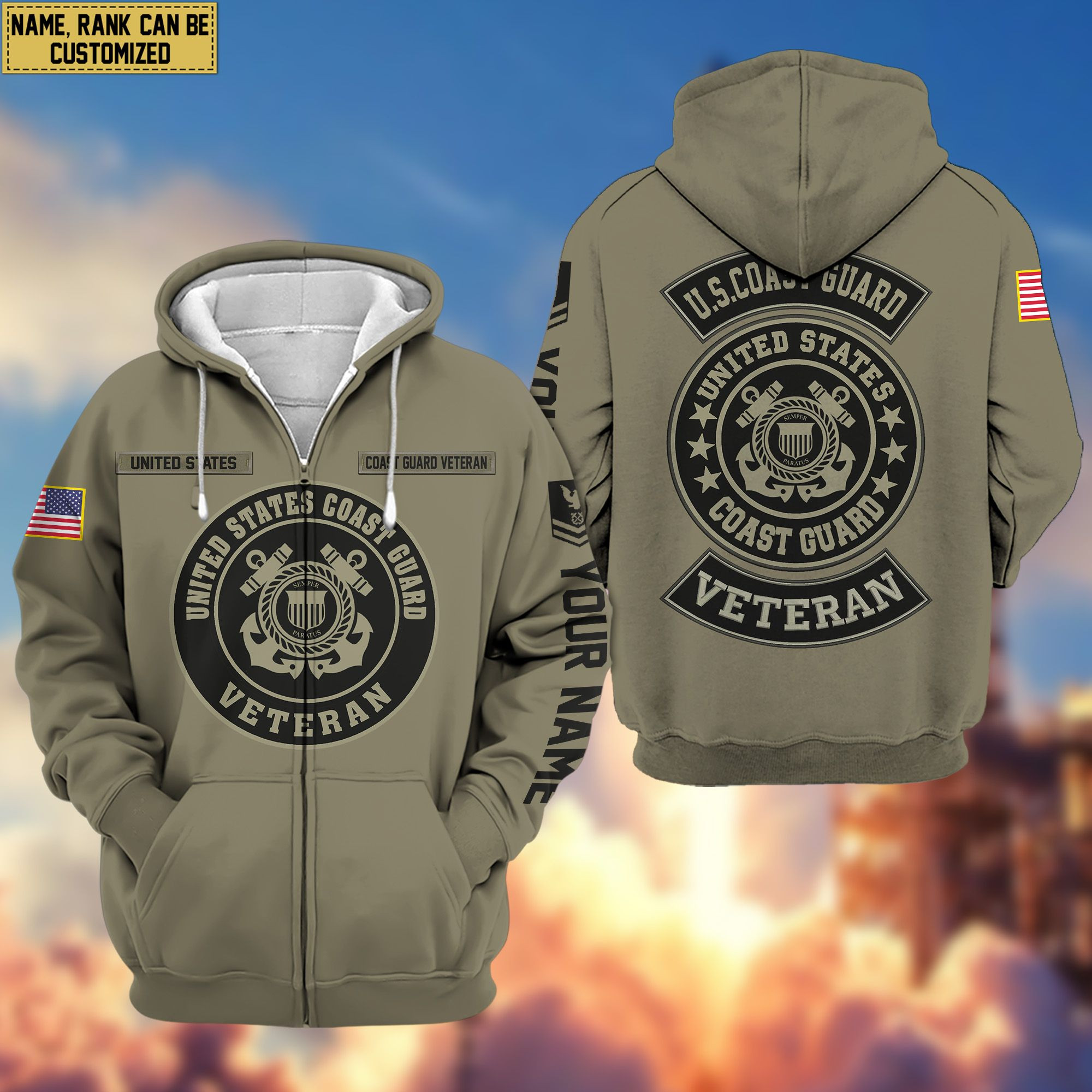 1726042410292.jpg Premium Custom USCG Zip Hoodie VPVC601905, Gifts For Coast Guard Veteran - Image 1