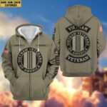 Premium Custom Vietnam Veteran Zip Hoodie VPVC601906, Custom Name, Rank, Gifts For Vietnam Veteran