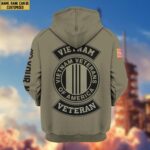 Premium Custom Vietnam Veteran Zip Hoodie VPVC601906, Custom Name, Rank, Gifts For Vietnam Veteran - Image 2