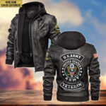 US Army Leather Jacket VPVC700301, Custom Name, Rank, Gifts For Army Veteran
