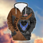 Premium USAF Veterans Zip Hoodie VPVC603904, Gifts For Air Force Veteran - Image 2