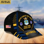 Premium Custom Name, Rank, Years Of Service US Retired Cap BPVC301010 - Image 26