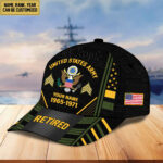 Premium Custom Name, Rank, Years Of Service US Retired Cap BPVC301010 - Image 4