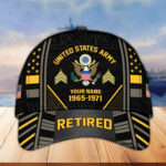 Premium Custom Name, Rank, Years Of Service US Retired Cap BPVC301010 - Image 6