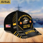 Premium Custom Name, Rank, Years Of Service US Retired Cap BPVC301010 - Image 20