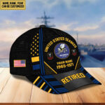 Premium Custom Name, Rank, Years Of Service US Retired Cap BPVC301010 - Image 14