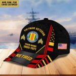 Premium Custom Name, Rank, Years Of Service US Retired Cap BPVC301010 - Image 40