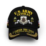 Unique Custom Name, Rank, Year, US Army Cap VPVC009001, Gifts For Army Veteran, Gifts For Dad, For Husband, Best Gifts On Father's Day, Independence Day, Veterans Day.