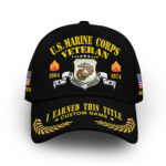 Unique Custom Name, Rank, Year, USMC Cap VPVC009003, Gifts For Marine Veteran, Gifts For Dad, For Husband, Best Gifts On Father's Day, Independence Day, Veterans Day.