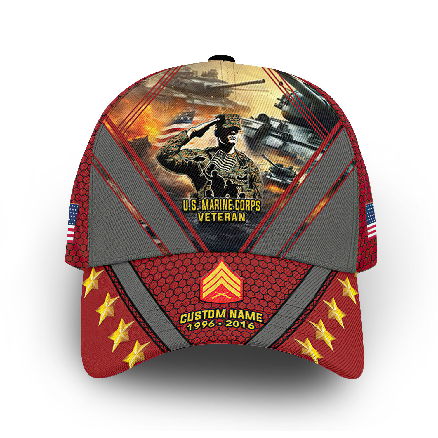 1740220402817.jpg USMC Custom Cap VPVC013408, Gifts For Marine Veteran, Best Gifts On Father's Day, Armed Forces Day, Independence Day, Veterans Day. - Image 1