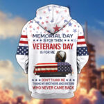 US Veterans Collection ESYF060301, Memorial Day Is For Them Veterans Day Is For Me, Gifts For US Veterans, Best Gifts On Memorial Day, Father's Day, Independence Day, Armed Forces Day, Veterans Day. - Image 16