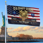 Premium USCG Grommet Flag VPVC108905, Custom Name, Rank, Year, Gifts For Coast Guard Veteran, Best Gifts On Father's Day, Armed Forces Day, Independence Day, Veterans Day.