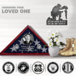 Premium Personalized Flag Case BPVC120301, Flag Box for American Veteran Flag 9.5 X 5 Feet, Flag Display Case for Burial, Flag Wall Mounted, Flag to Display Folded