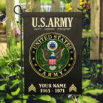 US Army Flag VPVC112210, Custom Name, Rank, Year, Gift For Army Veteran, American Flag, Patriotic Flag, Garden Flag, House Flag - Image 3