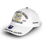 Premium Custom USCG Cap VPVC014305, Gifts For Coast Guard Veteran, Best Gifts On Father's Day, Armed Forces Day, Independence Day, Veterans Day. - Image 2