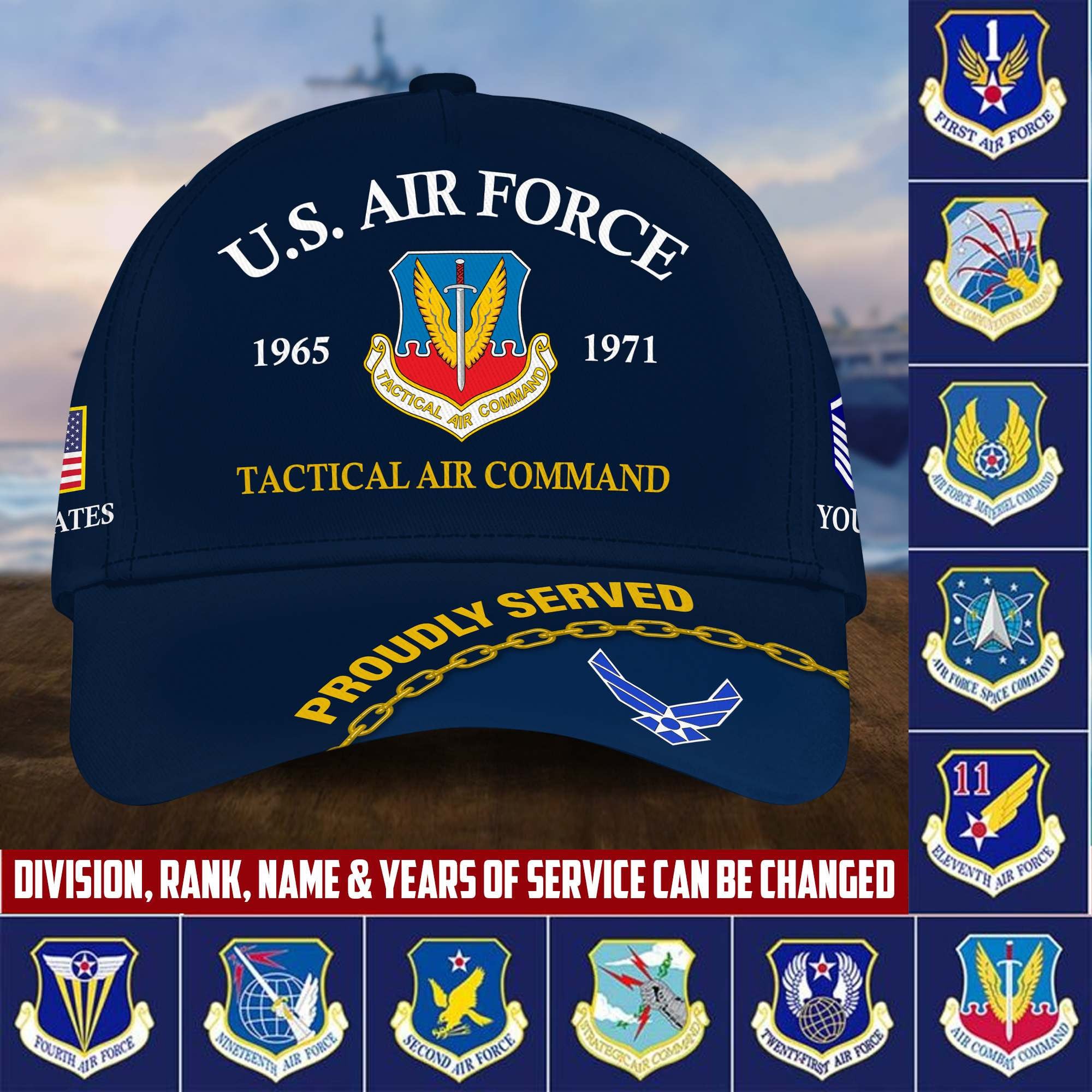 1751253712614.jpg USAF Veteran Cap, Custom Name Rank, Year, Gifts for Air Force Veteran VPVC003904 - Image 1
