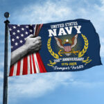 Premium US Navy Grommet Flag VPVC120040, 250th Anniversary Navy Flag, Gifts For Navy Veteran, Best Gifts On Father's Day, Veterans Day. - Image 3