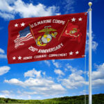 Premium USMC Grommet Flag VPVC120051, 250th Anniversary Marine Corps Flag, Gifts For Marine Veteran, Best Gifts On Father's Day, Veterans Day. - Image 2