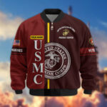 Premium Custom USMC Veteran Bomber Jacket VPVC802103, Gifts For Marine Veteran, Gifts On Father's Day, Veterans Day. - Image 2