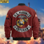 Premium Custom USMC Veteran Bomber Jacket VPVC803203, Gifts For US Marine Veteran, Gifts On Father's Day, Veterans Day. - Image 3