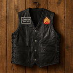 Premium USMC Veterans Custom Leather Motor Vest VPVC702103, Gifts For Marine Veteran, Gifts On Father's Day, Veterans Day. - Image 2