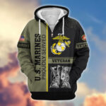 Premium US Veterans Zip Hoodie BPHN100911, Gifts For US Veterans, Gifts On Father's Day, Veterans Day. - Image 21