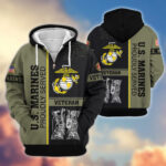 Premium US Veterans Zip Hoodie BPHN100911, Gifts For US Veterans, Gifts On Father's Day, Veterans Day. - Image 20
