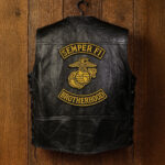 Premium USMC Veterans Custom Leather Motor Vest VPVC702137, Gifts For Marine Veteran, Gifts On Father's Day, Veterans Day. - Image 3
