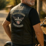 Premium US Veterans Custom Leather Motor Vest VPVC702138, Gifts For US Veteran, Gifts On Father's Day, Veterans Day. - Image 4