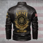 Custom US Army Veteran Leather Jacket YSYF702318, Gifts For Army Veteran, Gifts On Father's Day, Veterans Day. - Image 2