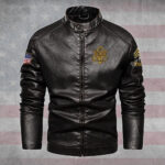 Custom US Army Veteran Leather Jacket YSYF702318, Gifts For Army Veteran, Gifts On Father's Day, Veterans Day. - Image 3