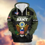 Premium US Veterans Zip Hoodie ATTN011023, Gifts For US Veterans, Gifts On Father's Day, Veterans Day. - Image 5