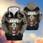 Premium US Veterans Zip Hoodie ATTN011023, Gifts For US Veterans, Gifts On Father's Day, Veterans Day. - Image 4