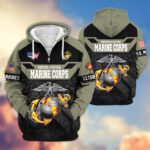 Premium US Veterans Zip Hoodie ATTN011023, Gifts For US Veterans, Gifts On Father's Day, Veterans Day. - Image 22
